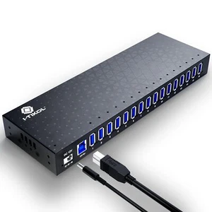 Hub USB 3 0 - Hub USB alimentado por 16 puertos - Hub expansor USB de escritorio - hasta 5 Gbps - Imagen 1 de 8