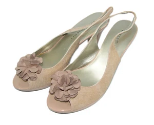 Karen Scott Women’s BLOOM Blush Slingback Peep-Toe Pumps Heel Shoes Size 10M - Picture 1 of 8