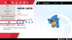 Shiny Kaumalat Gible Pokemon Schwert Schild 6DV! + Meisterball  - Bild 1 von 5