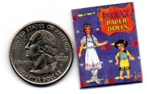 Miniatura - Muñecas de papel INDIAS Cut-Me-Out 1950 vintage - Casa de muñecas escala 1:12 - Imagen 1 de 2