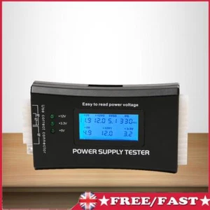 Digital LCD Power Tester PC Computer ATX 20/24 Pin Power Supply Tester Plastic - Afbeelding 1 van 5