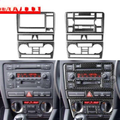Panel de control central de fibra de carbono radio control de CA para Audi A3 S3 8P 2006 2007 Foto 1 de 4