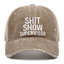 Unisex Baseball Cap Sh*t Show Supervisor Adjustable Novelty Hat Cap Sun Hat New