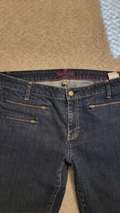 Tommy Hilfiger Classic Skinny Ankle Jeans Womens Blue Dark Wash Denim Zip pocket - Picture 1 of 7
