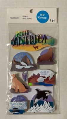 SOUTH AMERICA - Recollections Sticker set (8 pieces) 3D & foiled - Image 1 of 2