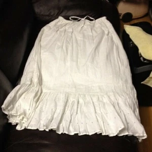 NWOT Callipoe Women Long White Shiny Skirt Size S - Picture 1 of 2