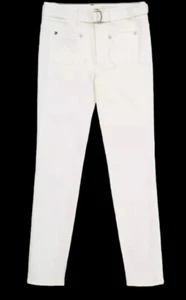 NWT KIDS GIRLS YOUTH TOMMY HILFIGER HIGH WAIST SKINNY WHITE W/ BELT JEANS NWT 14 - Picture 1 of 10