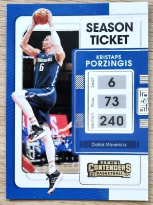 2021-22 Panini Contenders Season Ticket #38 Kristaps Porzingis - Mavericks - image 1 of 2