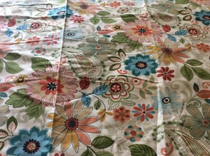 New Mill Creek Boho Large Bright Abstract Flowers Floral Fabric 92" X 54" - Picture 1 of 10