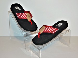 yellow and white polka dot shoes