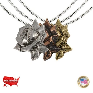 Kreative Zinn Designs Rose Blume Halskette & Anhänger, A138PEN - Bild 1 von 5