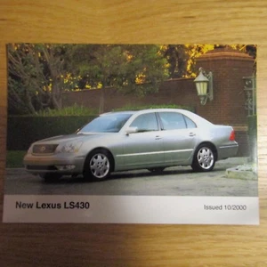 LEXUS LS 430 LS430 4.3 V8 7" x 5" Early Press Photo Photograph October 2000 - Picture 1 of 1