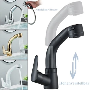 Grifo de lavabo baño grifo extensible ducha lavabo baño mezclador - Imagen 1 de 63