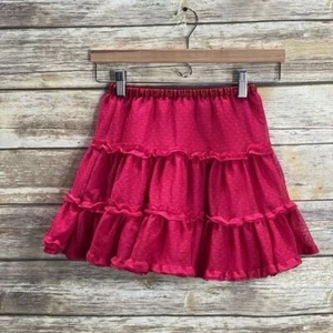 Hanna Anderson Pink Swiss Dot Tiered Ruffle Skirt Size 100 - Picture 1 of 7