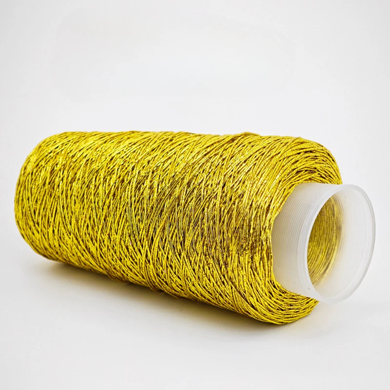 Fio de crochê metálico cintilante 200 g 1 mm tecido brilhante fio de tricô costura - Imagem 1 de 4