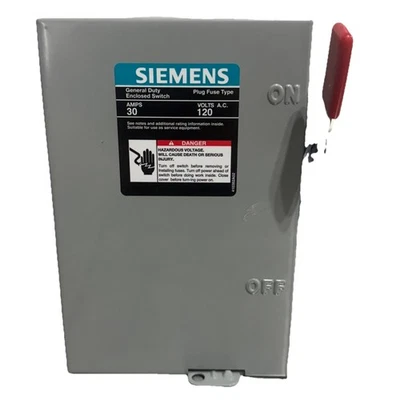 Siemens LF111NU 30A Enclosed Safety Switch 240V 1P FUSED GD TY.  Brand New - Image 1 of 4