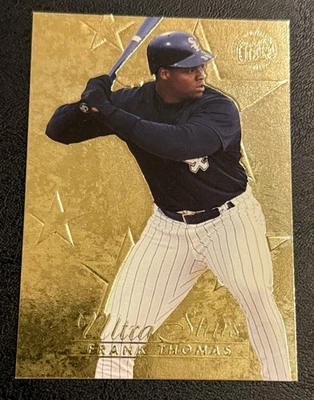 1996 Fleer Ultra Ultra Stars Gold Medallion Frank Thomas #590 Embossed HOF - Image 1 of 2