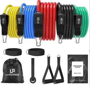 UPOWEX Unbreakable Resistance Bands Set - 5 stapelbare Übungsbänder bis 150lb - Bild 1 von 6