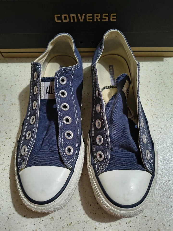 Sneakers Converse All Star in tela blu navy - Immagine 1 di 4