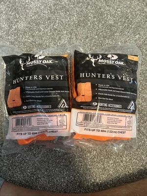 Lot of 2 Orange Hunting Vest (s) - Large - Mossy Oak - Image 1 of 4
