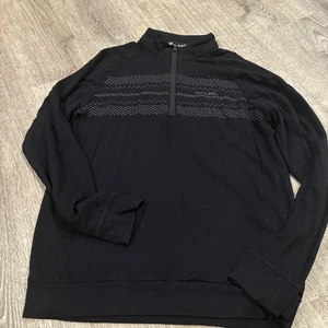 Travis Matthew 1/4 Zip Pullover Men's Size Medium Long Sleeve Black And Gray - Picture 1 of 11