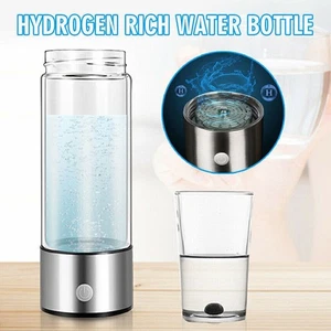 Hydrogen Rich 450ML Portable Water Glass Bottle Generator Ionizer USB - Picture 1 of 17