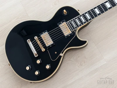 1973 Gibson Les Paul 定制黑色美女复古吉他带 T 型顶盒 — 第 1/4 张图片