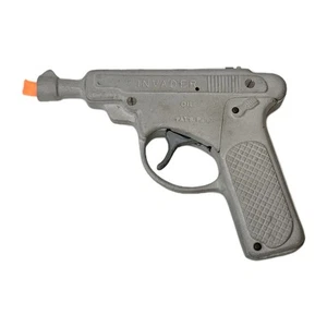 VINTAGE GARROTT THE INVADER ALUMINUM CAP GUN PISTOL ULTRA RARE 1940'S - Picture 1 of 10