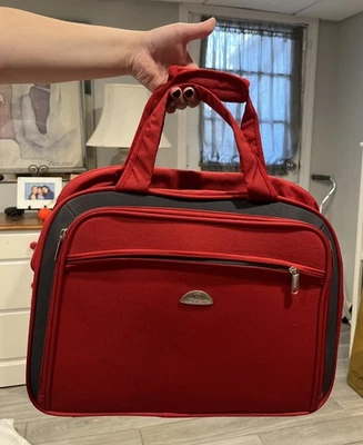 "Bolsa de noche Travelmate roja de colección/equipaje de mano/bolsa Jet Stream 18x14x7""s" Foto 1 de 4