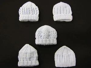 Premature Small Baby Knitting Pattern For 5 Hats - DK - New Designs - Picture 1 of 1