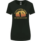 Funny Fishing Arm is In a Cast Fisherman Womens Wider Cut T-Shirt
