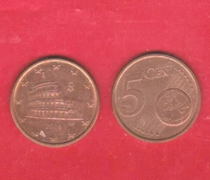 2x 5 CENT ITALY EURO COINS 2008 AND 2016 CIRCULATED BUT VERY FINE WITH ORIGINAL - Picture 1 of 1
