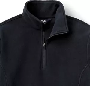 Maglione donna Lands End qualsiasi stagione nero pile quarto zip tg. Grande nuovo - Foto 1 di 4