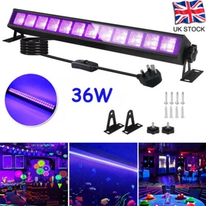 36W LED Black UV Light Strip Ultraviolet Tube Lamp Bar Disco Club Party Decor - Picture 1 of 14