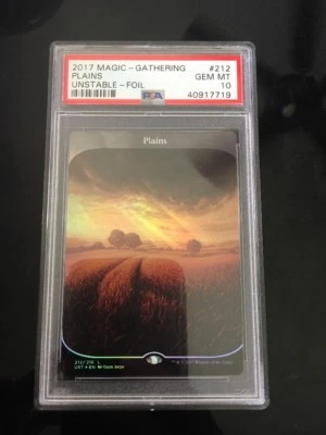 Rare PSA 10 Gem Mint MTG Unstable Plains - Foil, NM-Mint, English, Population 3 - Image 1 of 4