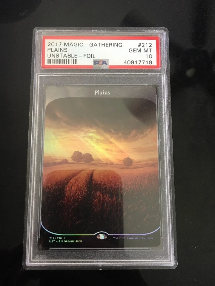 Rare PSA 10 Gem Mint MTG Unstable Plains - Foil, NM-Mint, English, Population 3 - Image 1 of 4