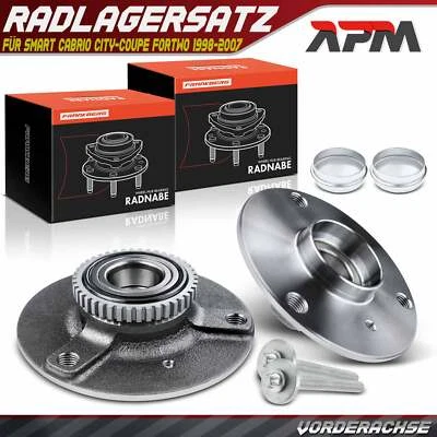 2x Radnabe Radlagersatz Vorne mit ABS-Sensor für Smart Cabrio City-Coupe Fortwo - Bild 1 von 4