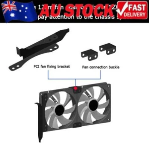 PCI Slot Dual Fan Mount Rack Bracket for 90mm 120mm PC Graphics Card Cooling Fan - Afbeelding 1 van 12