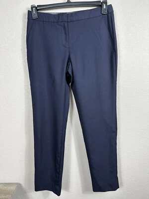 J Crew Favorite Fit Pants Womens Size 4 Navy Blue Trouser Career Wool - Image 1 of 4