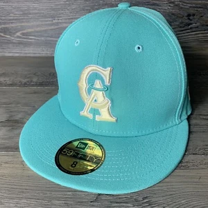 New Era California Angels Mint 35th Sidepatch 59fifty Fitted Cap Size 8 - Picture 1 of 7