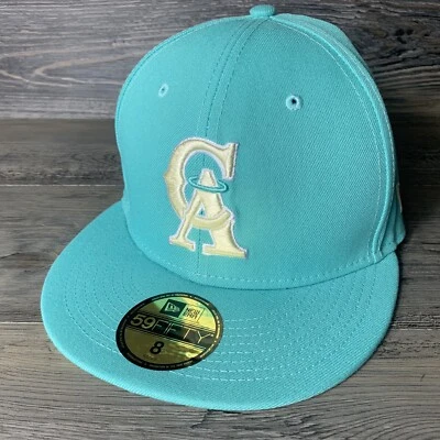 New Era California Angels Mint 35th Sidepatch 59fifty Fitted Cap Size 8 - Image 1 of 4