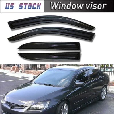 Fit Honda Accord Sedan 2003-2007 Smoke Window Visor Rain Guard Vent Sun Shade - Изображение 1 из 4
