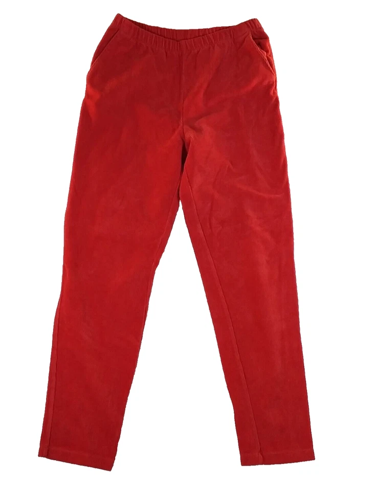 Pantalones de pana Lands End para mujer tirar medio alto 10-12 naranja calabaza otoño Foto 1 de 4