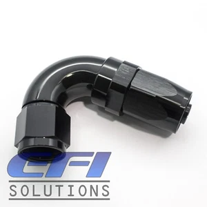 120 Degree Full Flow Taper Series Hose End Fitting AN8 (Black) 154-08BLK - Picture 1 of 1