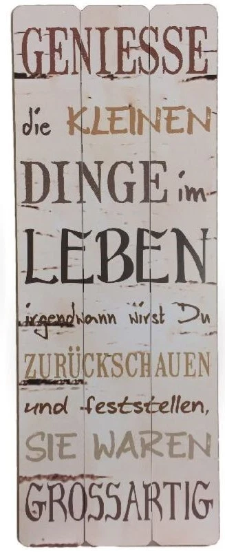 Wandbild Poesie 80 x 30cm Holz-Schild Holzbild Spruch Wandschild Wandobjekt - Bild 1 von 1