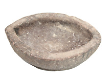 LARGE  OLD HEAVY BOAT SHAPE KHARAL STONE SPICES GRINDER STONE POT BOWL MORTAR