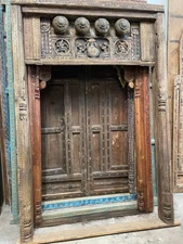 Antique Archway, Carved Teak wood Haveli Archway, Vintage Decorative Arch