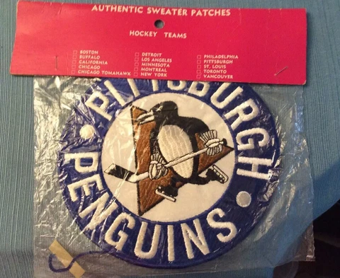 VINTAGE PITTSBURGH PENGUINS AUTHENTIC SWEATER PATCH LOGO SEALED RARE SHIPS FAST Cover