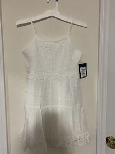 Art Class Eyelet Dress Girls Size Medium 7-8 White Sleeveless NWT @4 - Picture 1 of 7