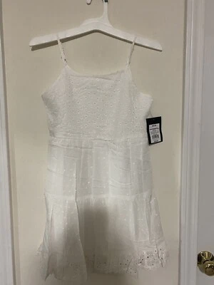Art Class Eyelet Dress Girls Size Medium 7-8 White Sleeveless NWT - Image 1 of 4
